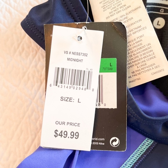 NWT NIKE Girls One Piece Racing Swimsuit Size L - Picture 7 of 10